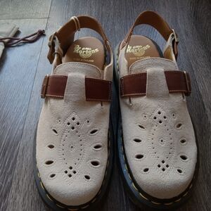 Dr. Martens Beige Suede Sandals